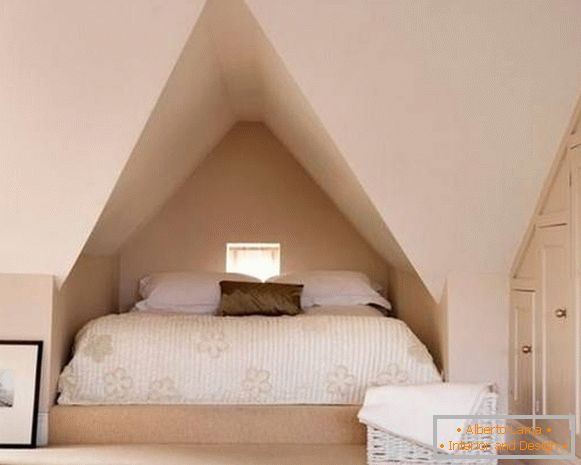Alcove with a bed in the loft