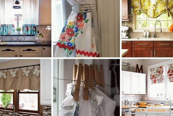 How to decorate a window in the kitchen with curtains