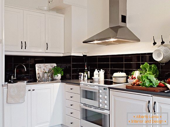 Kitchen interior in pastel colors