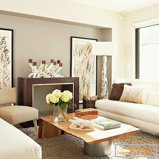 Living room in minimalist style