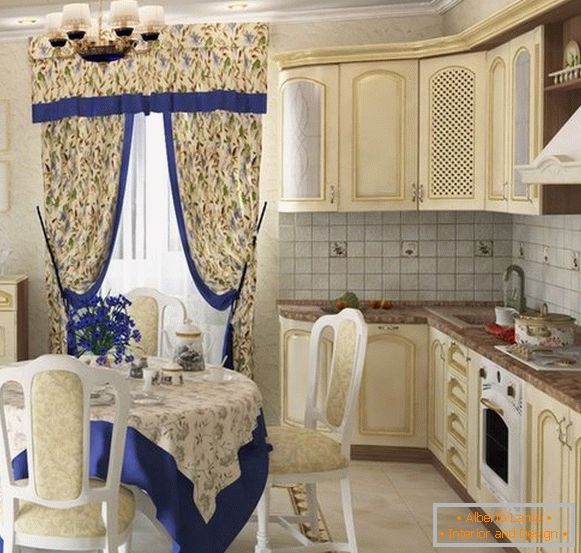 beautiful curtains in the kitchen with a balcony door, photo 12