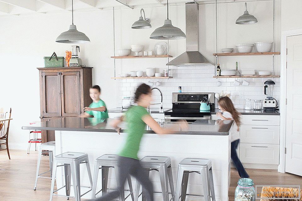 White interior kitchen