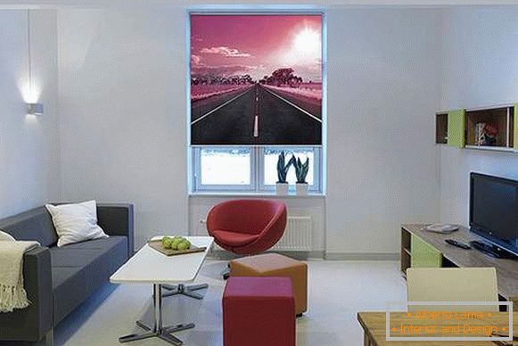 cassette roller blinds for windows without drilling, photo 60