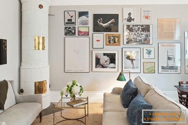 Living room in Scandinavian style