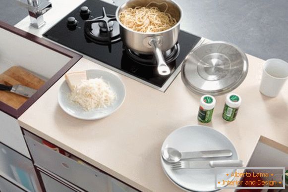 Folding kitchen surface