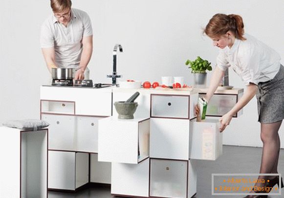 Folding kitchen surface