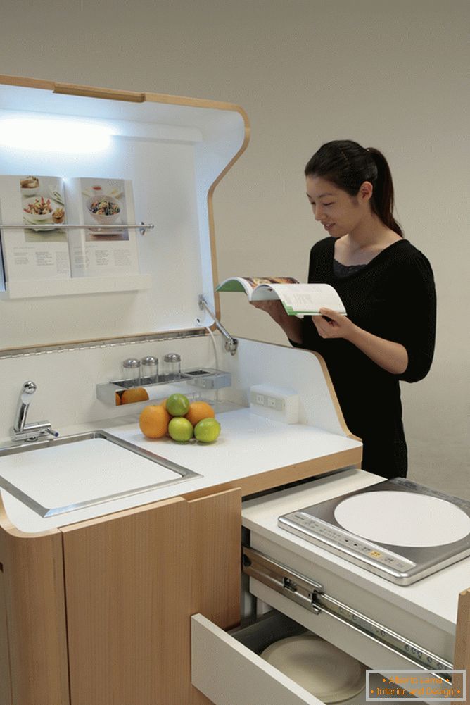 Foldable kitchen set from Atelier OPA