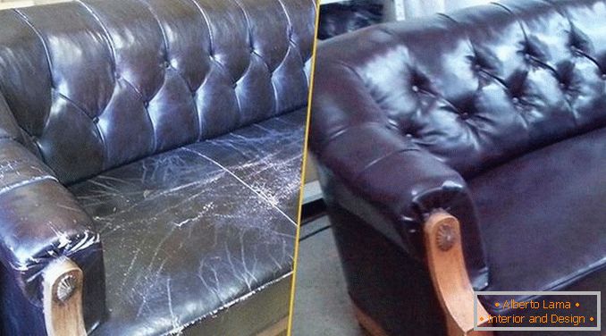 Bending of upholstered furniture before and after, photo 11