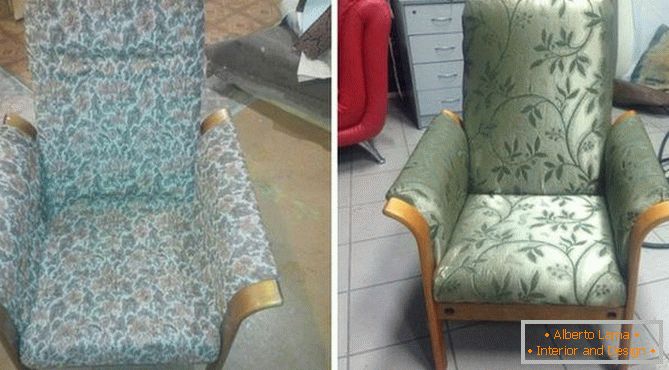 Pulling up upholstered furniture before and after, photo 16