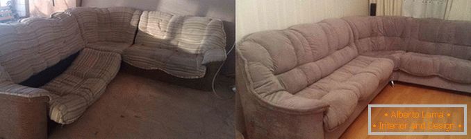 Pulling out upholstered furniture before and after, photo 17