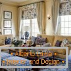 Different types of curtains on the windows in the living room