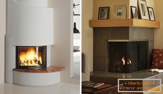 Fireplaces for a corner in a room