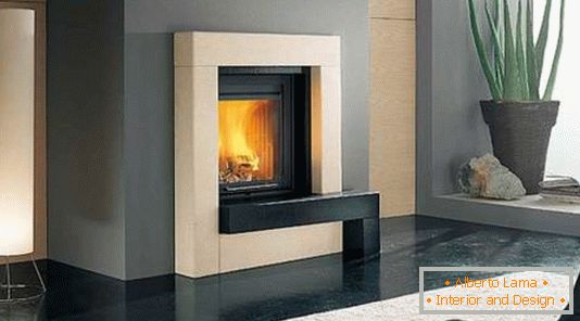 Stylish fireplace frame