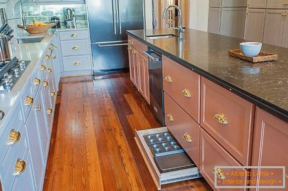 Furniture accessories for gold in kitchen design