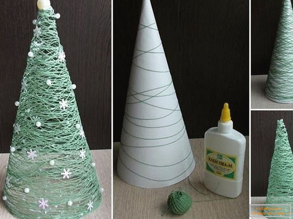 Christmas tree of thread-New Year fake