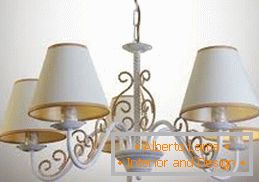 White ceiling lamps in the style of Provence