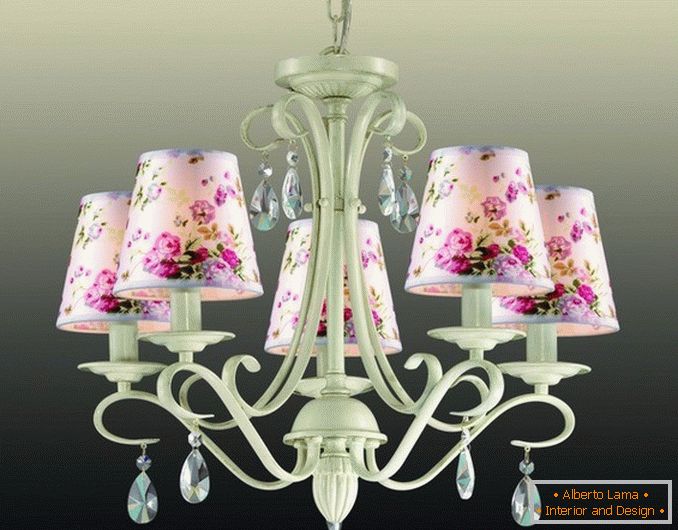 Colorful ceiling lamps in the style of Provence