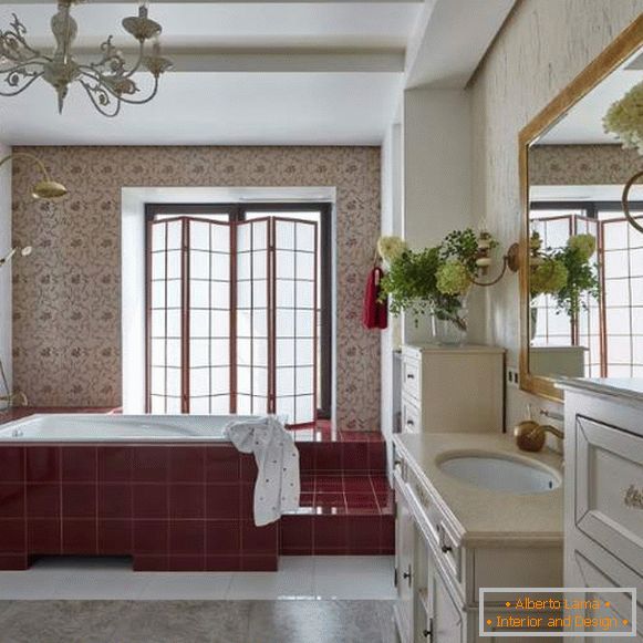 The most beautiful bathrooms - luxurious design in red