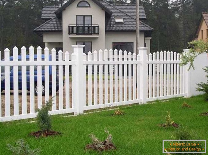 wooden fences for a private house photo