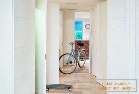 Bicycle in a small apartment