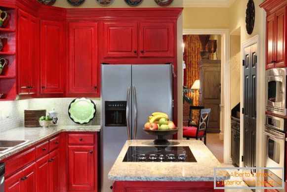 Red kitchen photo 10