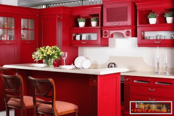 Red kitchen photo 11