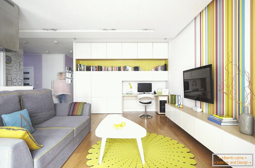 Colorful apartment in Warsaw