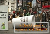Creative outdoor advertising - unusually large items