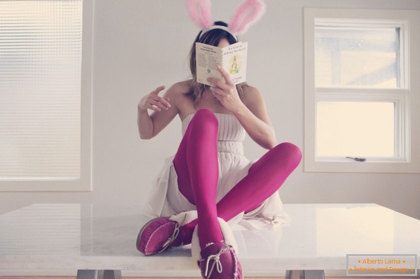 Creative self-portraits from Lori Andrews, in a bunny suit