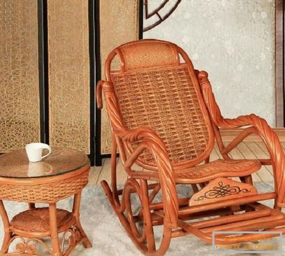rocking chair made of rattan, photo 24