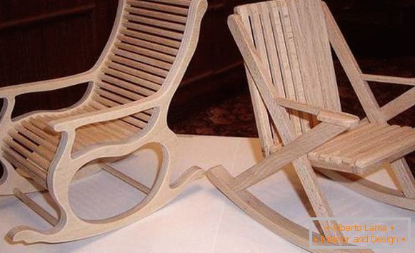 armchair rocking chair + own hands drawings of plywood, photo 28