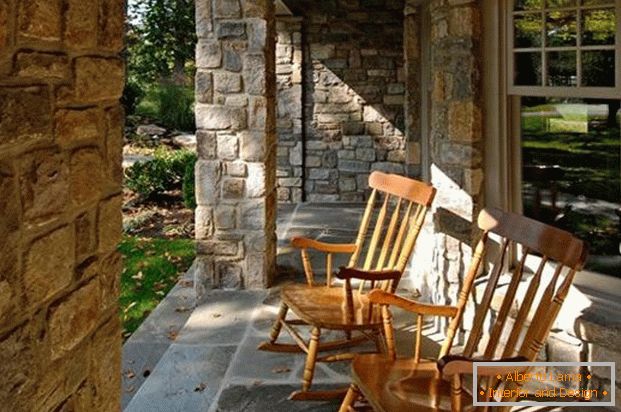 house porch design из камня