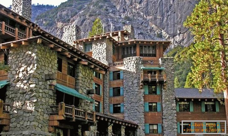 Hotel in the mountains (Ahwahnee, Yosemite)