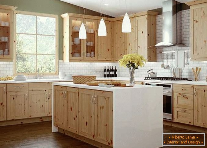 kitchen for a dacha with their own hands made of wood, photo 8