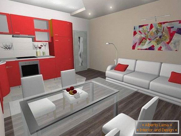 kitchen-living room, photo 2
