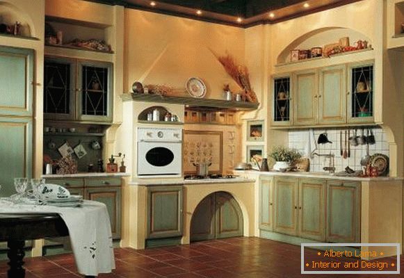 Kitchen design in Provence style