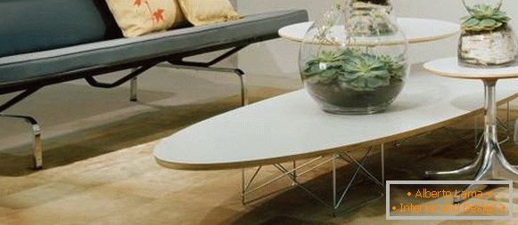 Coffee table Ames in white color
