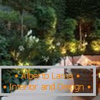 Backlighting in landscape design