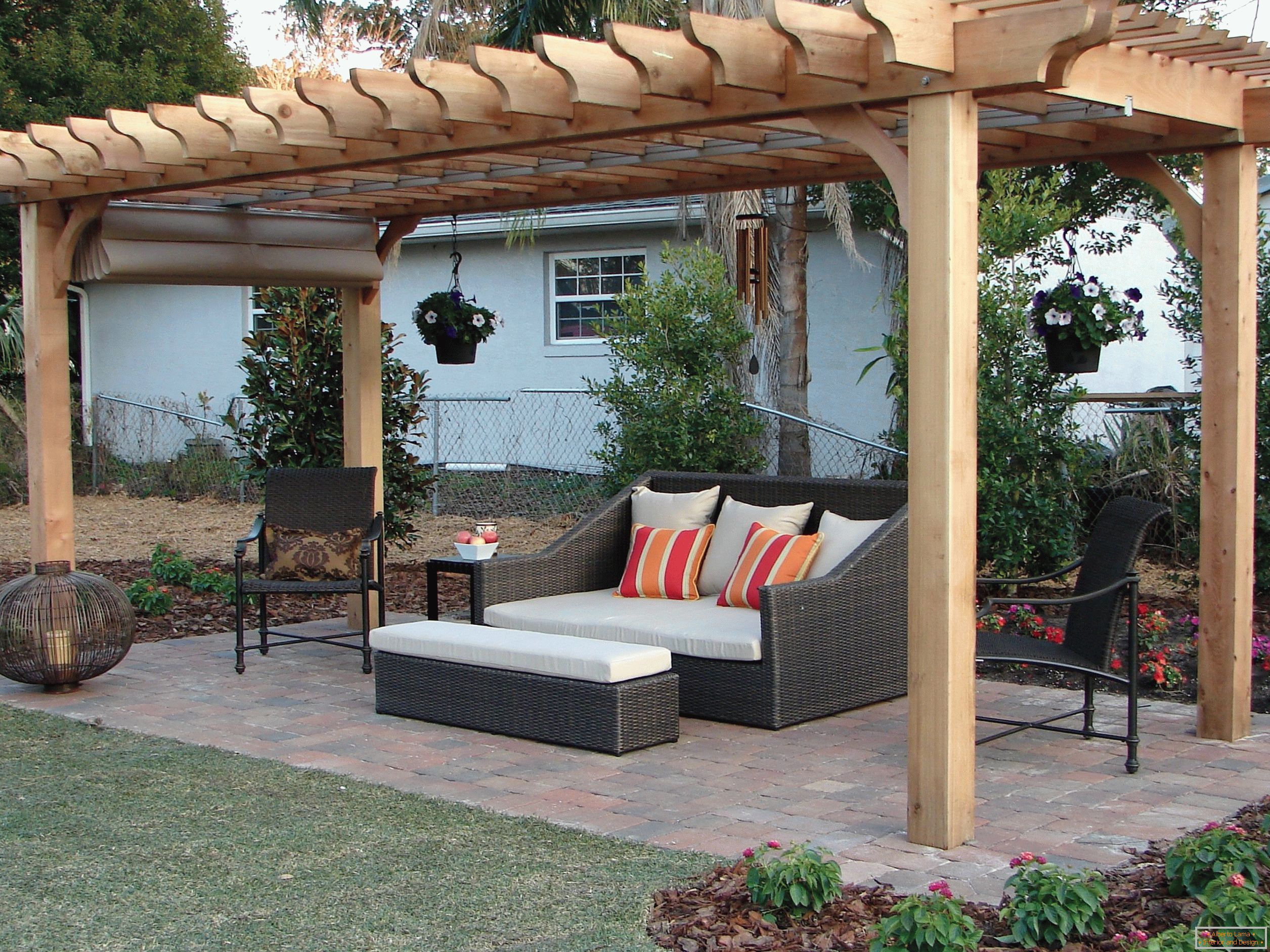 Pergola in the garden