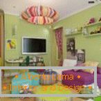 Colorful chandelier for a children's room