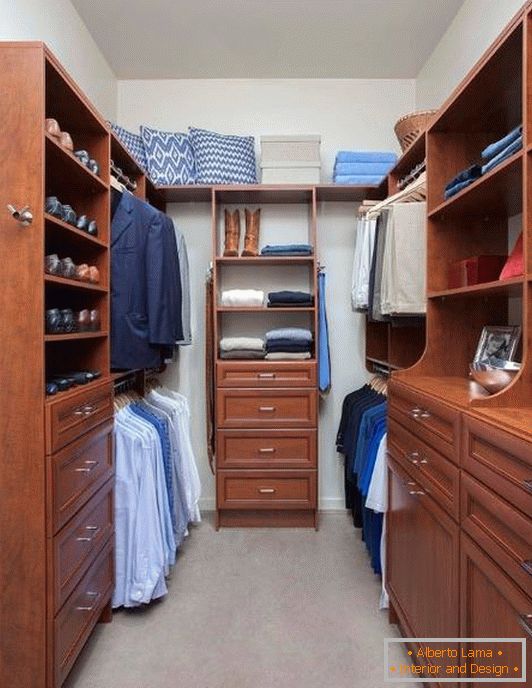 Comfortable wardrobe room from the pantry