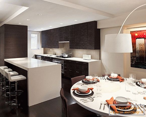 Ultra-modern style небольшого кухонного пространства