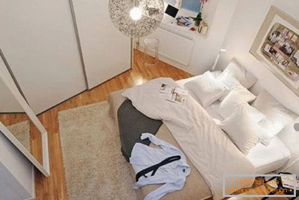 Bedroom design in ultra white color