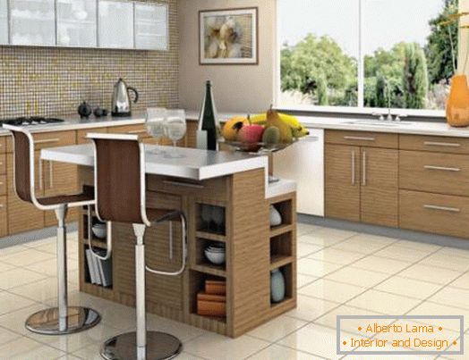 Mini island for kitchen with breakfast bar