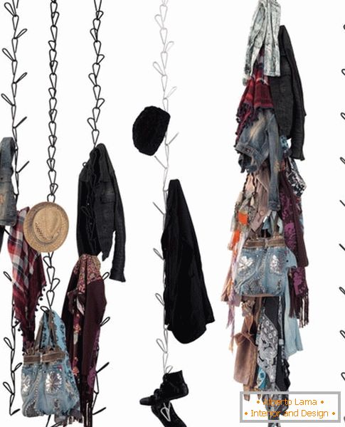 Suspended clothes hangers