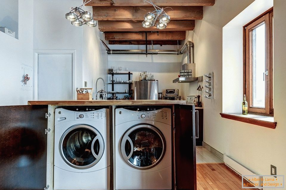Laundry in the kitchen island