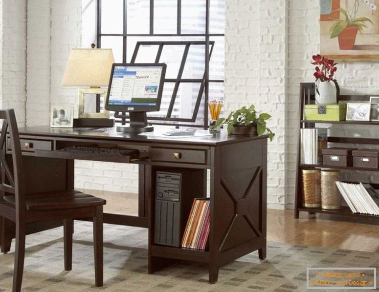 elegant-home-office-with-wooden-dark-desk-and-chairs-10-modern-home-office-design-ideas