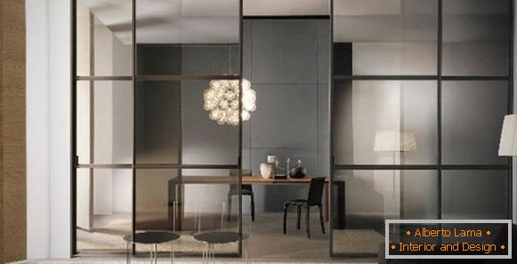 Beautiful glass sliding doors and partitions coupe