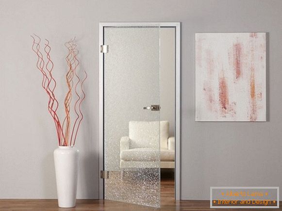 Single-leaf swinging glass doors