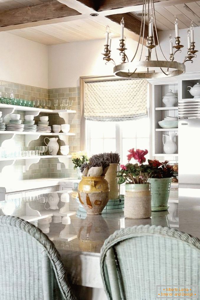 Kitchen in pastel colors